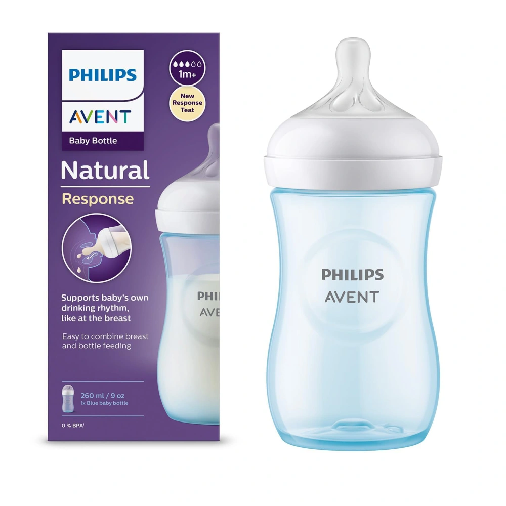 Blue Natural Baby Feeding Bottle