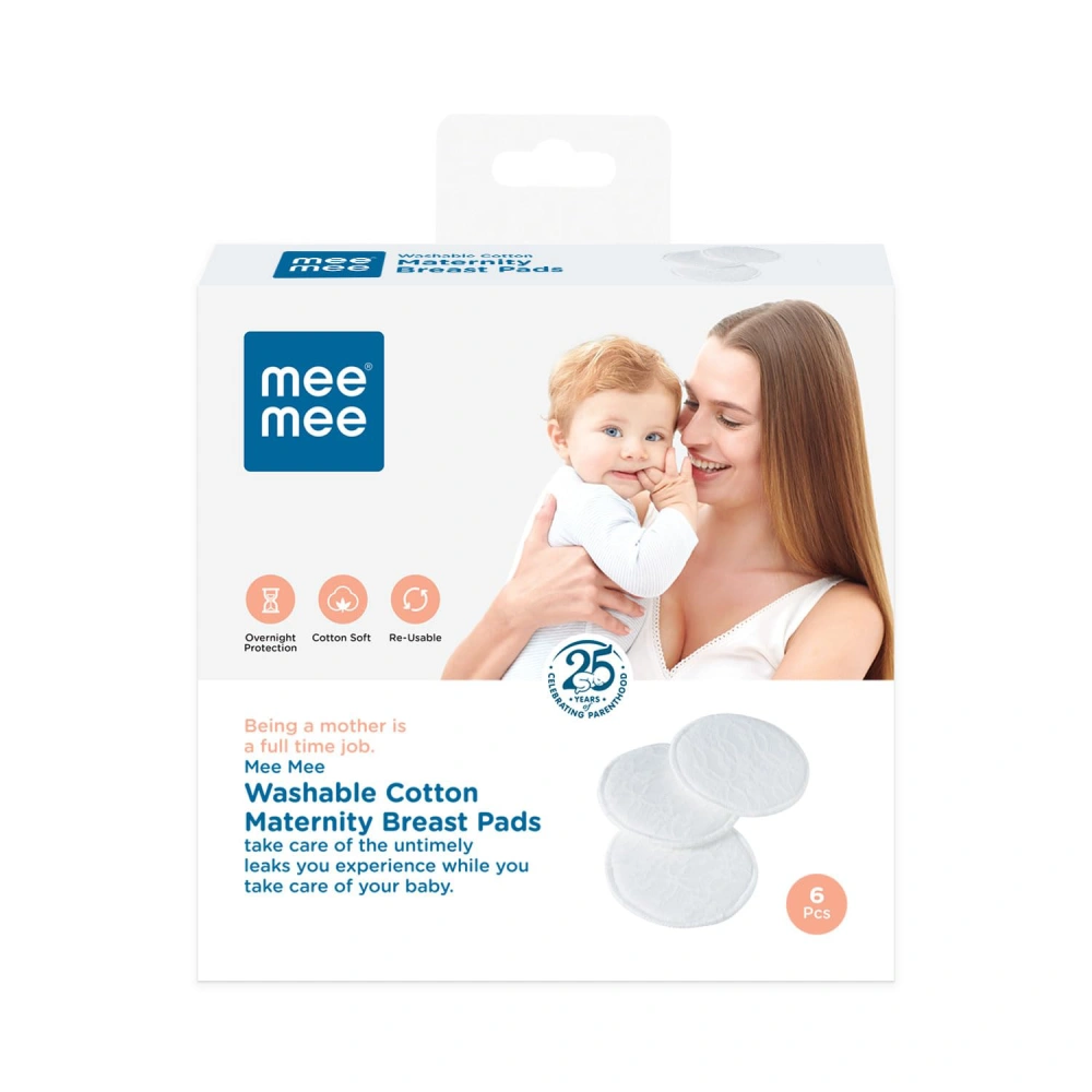 Mee Mee Washable Breast Pads, 6 Pcs